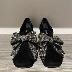 Jeffrey Campbell Embellished Bow Flats